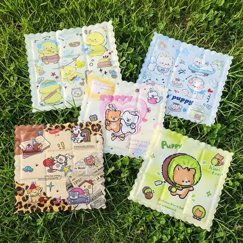 Alfombrilla de Hielo de Enfriamiento de Verano Patrón de Animales y Frutas de Dibujos Animados Cojín de Asiento de Gel PVC para Oficina Escuela Coche Hogar Confort Alfombra Fresca