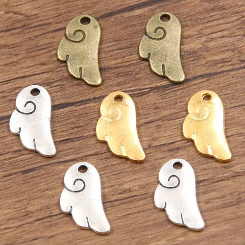 DIY Zinc Alloy Cloud Wings Charms Antique Bronze Silver Gold Wings Pendants For Bracelet Necklace Jewelry Making Accessories