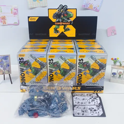 Dinowars Kit de Construction de Dinosaure Mecha Jouet Figurine d'Action d'Assemblage Éducatif en Plastique Pour Enfants et Garçons Cadeau