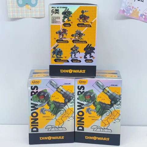 Dinowars Kit de Construction de Dinosaure Mecha Jouet Figurine d'Action d'Assemblage Éducatif en Plastique Pour Enfants et Garçons Cadeau