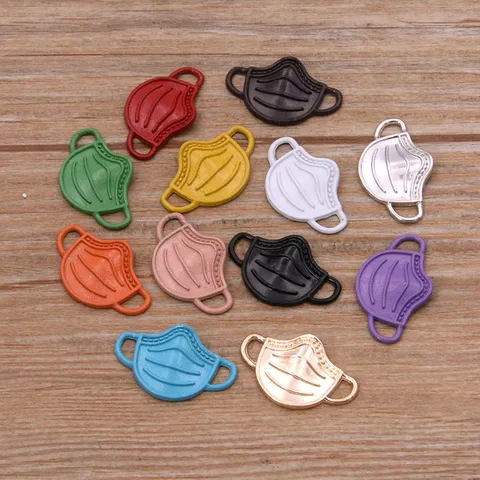 Connecteurs de Bijoux en Alliage en Forme de Masque Breloques de Masque Facial Colorées pour Collier Bracelet Artisanat DIY Bijoux