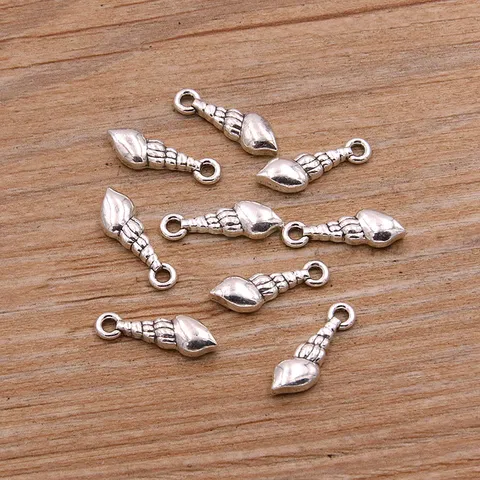 Antique Conch Shell Charms Zinc Alloy Seafood Pendants DIY Jewelry Findings For Necklace Bracelet Handmade Craft Making Accessories