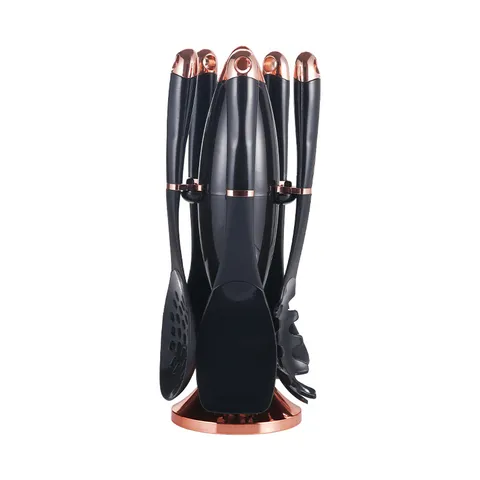 Food Grade Silicone Kitchen Utensils Set 6 Pieces Non Stick Cookware Set With Storage Holder Heat Resistant Cooking Tools