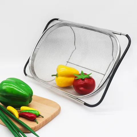 Escurridor de Platos Telescópico de Acero Inoxidable 304 Cesta de Drenaje para Fregadero de Cocina Colador de Lavado