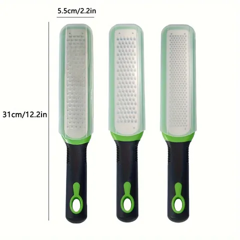 304 Stainless Steel Cheese Grater Vegetable Lemon Zester With Protective Cover Kitchen Tool For Cheese Fruit Garlic