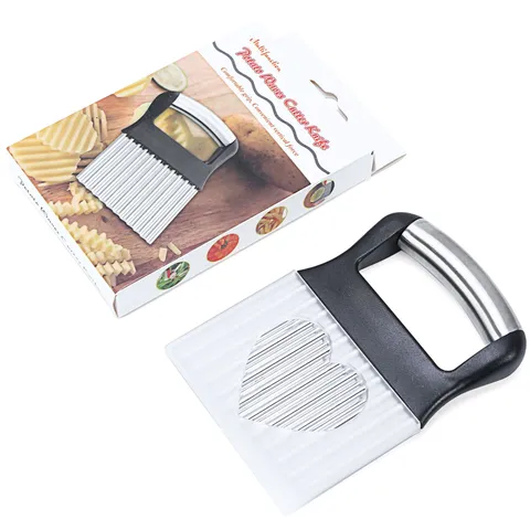 Stainless Steel Wavy Potato Cutter Crinkle Potato Slicer French Fry Cutter Kitchen Tool Vegetable Chopper For Cooking