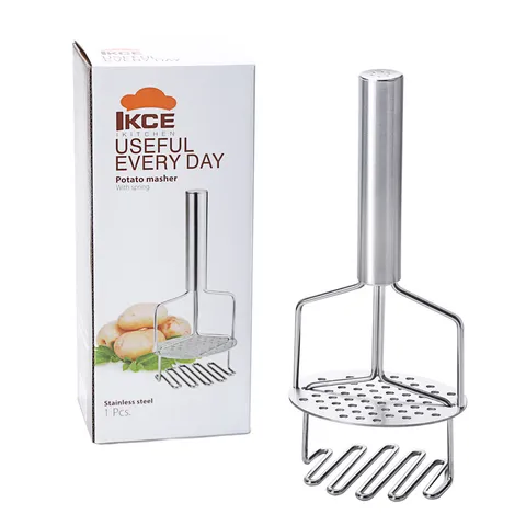 Double Layer Stainless Steel Potato Masher Heavy Duty Potato Ricer Fruit Vegetable Mashing Tool Kitchen Cooking Gadget
