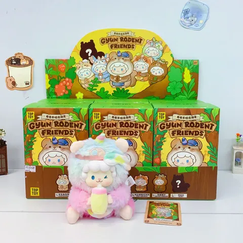 Cute Rodent Friends Vinyl Plush Blind Box Toy Healing Cute Animal Action Figure Collectible Toy Home Decor Gift