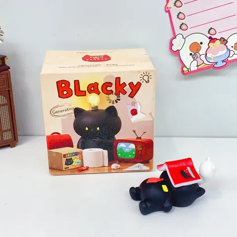Δημιουργική Φιγούρα Blind Box Μαύρης Γάτας PVC Φιγούρα Δράσης Χαριτωμένο Στολίδι Γραφείου Anime Παιχνίδι Συλλεκτικό Δώρο