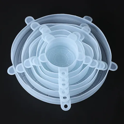 Reusable Silicone Stretch Lids Elastic Food Cover Bowl Pot Kitchen Accessories Fresh Keeping Covers