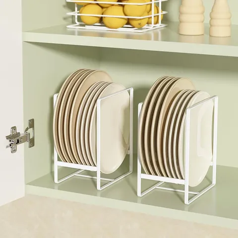 Stainless Steel Dish Drying Rack Kitchen Countertop Plate Organizer Storage Holder For Bowls Dishes White Black