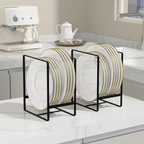 Stainless Steel Dish Drying Rack Kitchen Countertop Plate Organizer Storage Holder For Bowls Dishes White Black