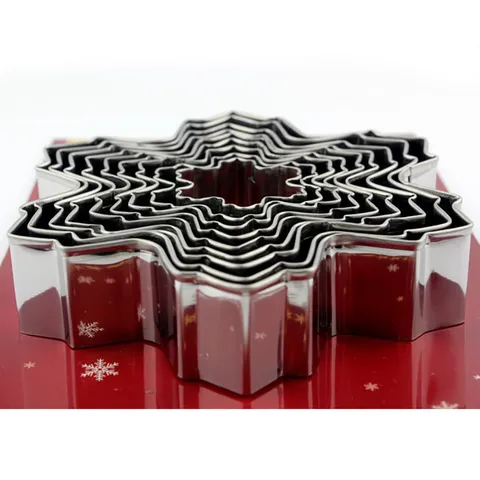 Stainless Steel Snowflake Cookie Cutter DIY Baking Pastry Mold Biscuit Fondant Cake Decorating Tool