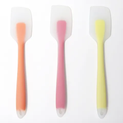 Espátula de Repostería de Silicona Translúcida Resistente al Calor Diseño de Una Pieza Raspador de Mantequilla de Crema Herramientas