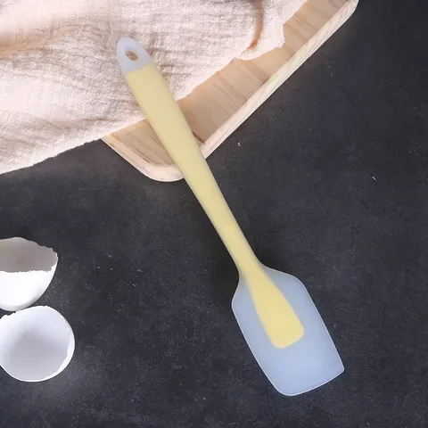 Espátula de Repostería de Silicona Translúcida Resistente al Calor Diseño de Una Pieza Raspador de Mantequilla de Crema Herramientas