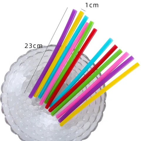 Pajita de Silicona Reutilizable Tubos Flexibles Coloridos de Grado Alimenticio Para Cola Bubble Tea Niños Cocina Diaria Vajilla