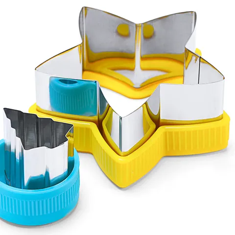 Stainless Steel Cookie Cutters Vegetable Cutter Set Fruit Stamp Mold Sandwich Embossing DIY Baking Kitchen Tools