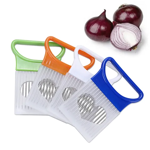 Porta Cipolla in Acciaio Inossidabile Saffiatore Batticarne Forchetta Cucina Verdura Frutta Strumento di Taglio Multifunzionale