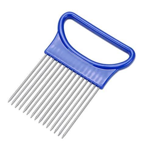 Porta Cipolla in Acciaio Inossidabile Saffiatore Batticarne Forchetta Cucina Verdura Frutta Strumento di Taglio Multifunzionale