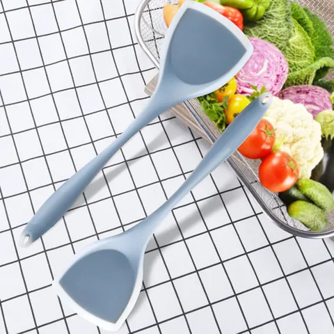 Espátula de Cocina de Silicona de Una Pieza Resistente al Calor Antiadherente Utensilios de Cocina Cucharón Espumadera Set