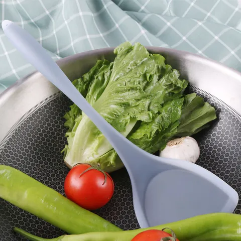 Espátula de Cocina de Silicona de Una Pieza Resistente al Calor Antiadherente Utensilios de Cocina Cucharón Espumadera Set