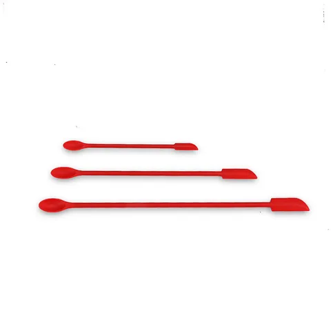 Mini Spatule en Silicone Cuillères à Confiture Double Extrémité Long Manche Spatule pour Flacons de Cosmétiques Outils de Cuisine pour Gâteaux