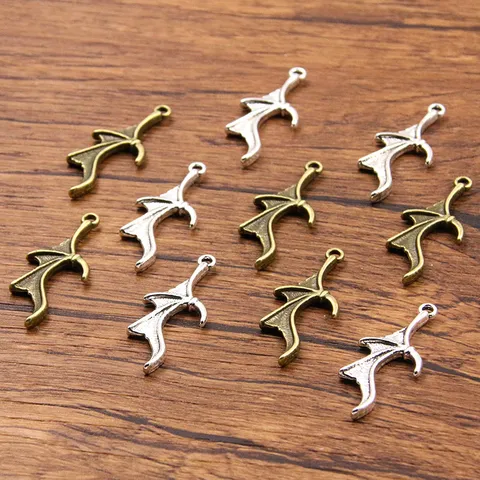 Minimalist Alloy Bat Wing Pendants Antique Bronze Silver Animal Charms For DIY Jewelry Making Handbag Phone Decoration