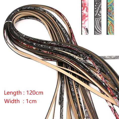 Bande de Cordon en Cuir Imprimé en Alliage Multicolore Motif Floral Paisley Pour la Fabrication de Bracelets de Bricolage Apprêts de Bijoux Artisanat