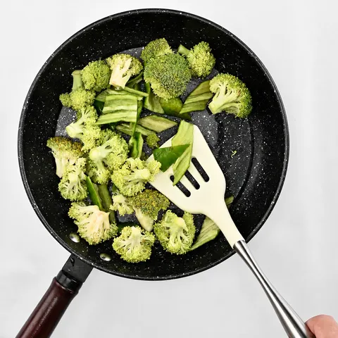 Ustensile de Cuisine en Silicone avec Manche en Acier Inoxydable Antiadhésif Spatule de Cuisson