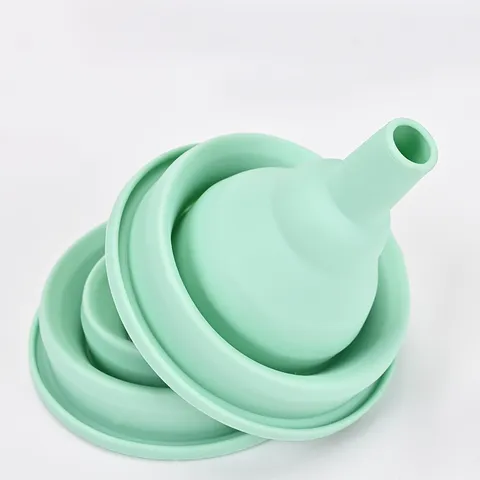 Embudo de Cocina de Silicona Plegable Embudo Plegable Portátil Resistente al Calor Embudo Pequeño para Dispensación de Líquidos