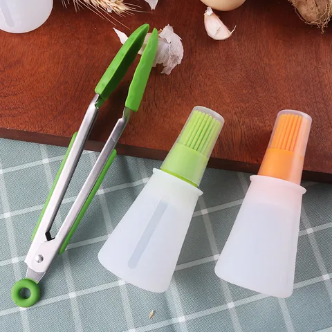 Botella de Pincel de Aceite de Barbacoa de Silicona DIY Resistente a Altas Temperaturas Herramienta de Cocina