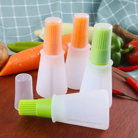 Botella de Pincel de Aceite de Barbacoa de Silicona DIY Resistente a Altas Temperaturas Herramienta de Cocina