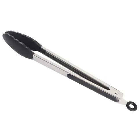 Pinzas para Alimentos de Acero Inoxidable y Silicona Resistente al Calor Antideslizantes para Cocina BBQ