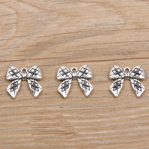 Vintage Alloy Bow Charms Pendants For DIY Jewelry Making Bowknot Charms For Phone Pendant Necklace Bracelet Jewelry Accessories