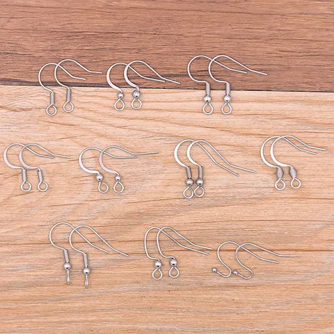 Stainless Steel DIY Earring Hook Accessories Round Spring Earring Findings For Jewelry Making Gold Silver Ear Wires Handmade Material