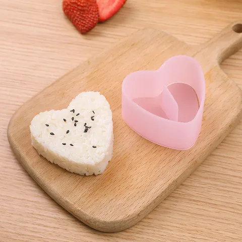 Stampo per Polpette di Riso Giapponese Triangolo Cuore Fiore di Prugno Orso Bento Sushi Maker PP Plastica Utensile da Cucina DIY