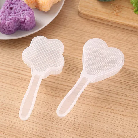 Stampo per Sushi Fai da Te Creatore di Polpette di Riso Cuore E Fiore di Prugno Bento Cucina Strumento da Forno Stampo di Riso in Plastica Trasparente Per Cibo per Bambini