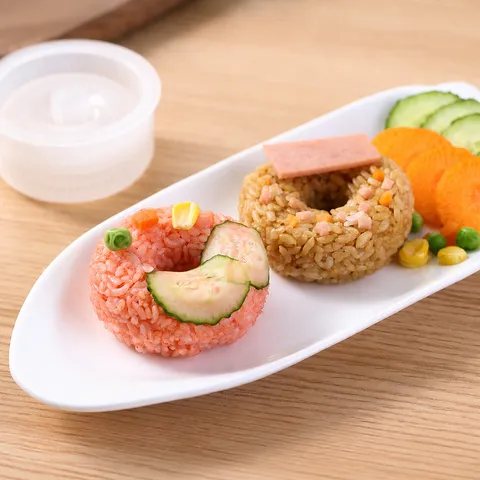 Stampo per Polpette di Riso a Forma di Ciambella Plastica Sushi Maker Bento DIY Strumento da Cucina Trasparente