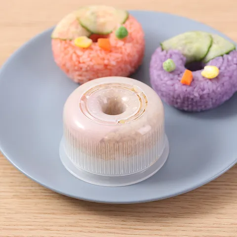 Stampo per Polpette di Riso a Forma di Ciambella Plastica Sushi Maker Bento DIY Strumento da Cucina Trasparente