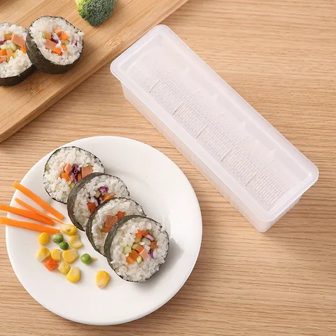 Stampo per Sushi a Rotolo Spesso in Plastica Trasparente Strumento da Cucina per Palle di Riso Fai da Te