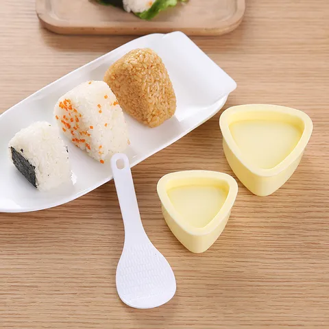 Stampo per Polpette di Riso Giapponese Plastica Triangolo Sushi Maker Bento DIY Pressa Cucina Attrezzo da Forno Grande Piccolo Set