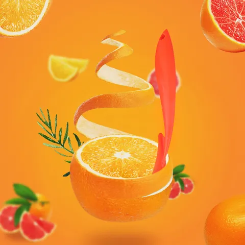 Pelapatate per Arance in Plastica ABS Portatile Strumento per Sbucciare Frutta da Cucina Slicer per Arance Facile Divisore di Frutta Gadget da Cucina