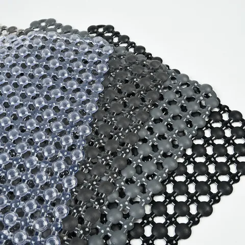 PVC Kitchen Sink Mat Non Slip Dish Drying Protector Pad Hollow Drainage Beaded Grid Flexible Kitchen Sink Accessory