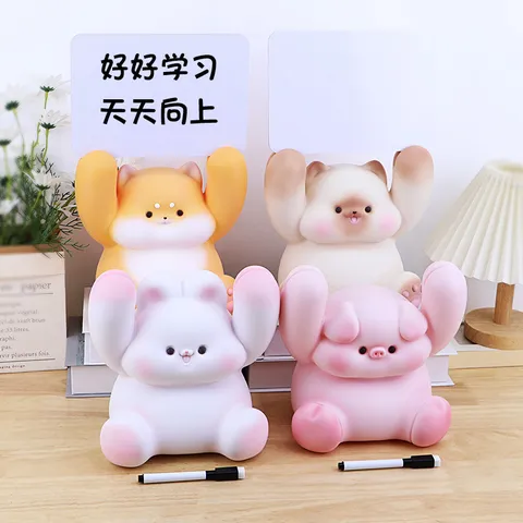 Niedliches Cartoon Tier Sparschwein Mit Löschbarer Nachrichtentafel Bruchsichere Vinyl Spardose Für Kinder Weihnachten Geburtstagsgeschenk