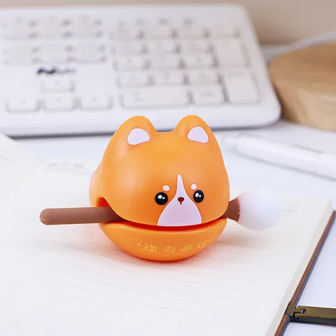 Capybara Mini Wooden Fish Decompression Toy ABS Creative Desktop Ornament With Mallet Fidget Toy For Stress Relief Office Decor Gift