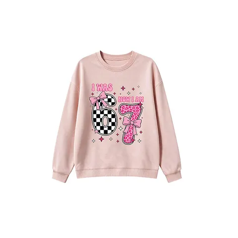 Kids Birthday Sweatshirt Casual Cotton Blend Pullover Long Sleeve Round Neck Top For Boys Girls Printed Autumn Clothes