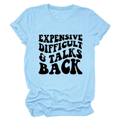 Dames Casual Katoen Grafisch T-Shirt Losse Ronde Hals Bedrukt Korte Mouw Top Dagelijks Basic Tee Kleding