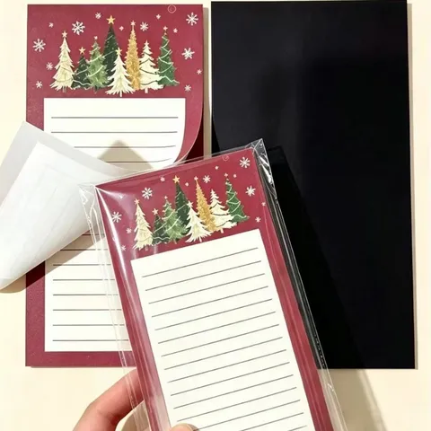 Bloc-Notes Magnétique Créatif Style Ins Bloc-Memo Arbre de Noël Bloc-Notes Détachable Pour Bureau École Maison Réfrigérateur