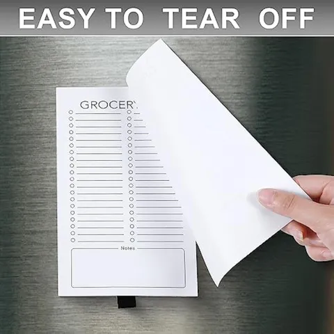 Bloc De Notas Adhesivas Magnéticas Minimalista Blanco Y Negro Refrigerador Bloc De Notas Lista De Compras Planificador Oficina