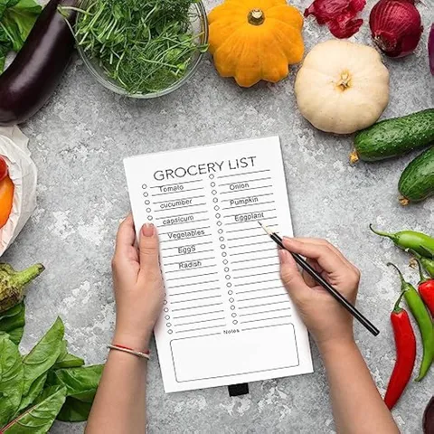 Bloc De Notas Adhesivas Magnéticas Minimalista Blanco Y Negro Refrigerador Bloc De Notas Lista De Compras Planificador Oficina